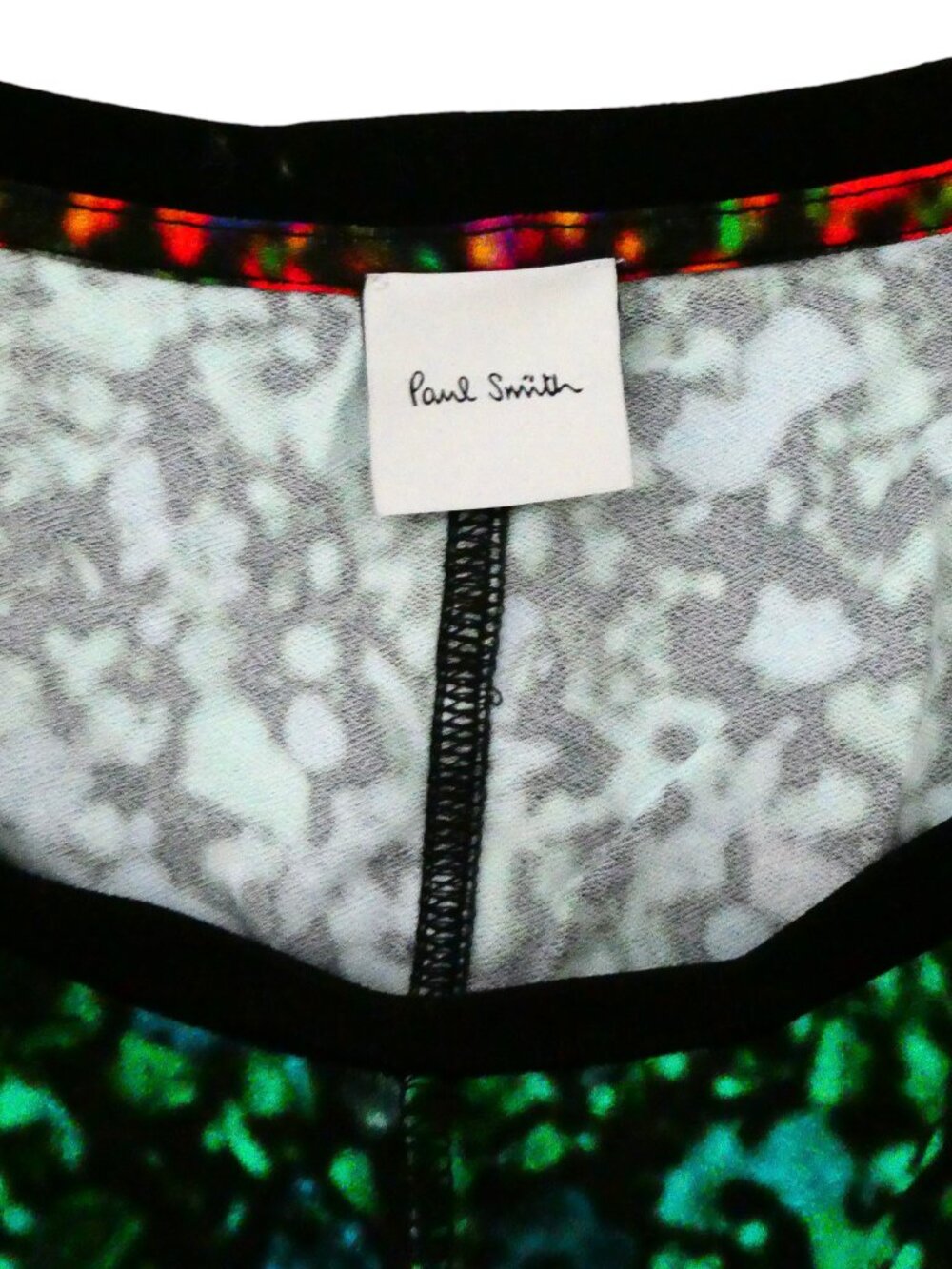 PAUL SMITH printed jersey midi dress sz S fit & flare - Picture 5 of 5